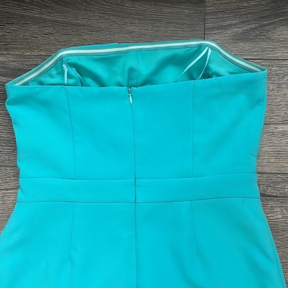 Adelyn Rae | Sleeveless Crepe Mini Turquoise Bodycon Cocktail Dress Size Medium - Picture 6 of 10
